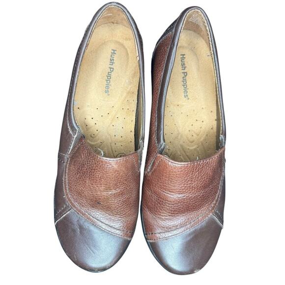 Hush Puppies Verse Leather Slip on Comfort Clog Shoe Size 6 - Picture 5 of 8